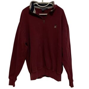 Vintage Men’s Burgundy Nautica Pullover Sweatshirt Size XL